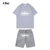 Letní Evropský & Americký Design Pekelná Věznice Unisex Tričko a Šortky Dvoudílná Sada