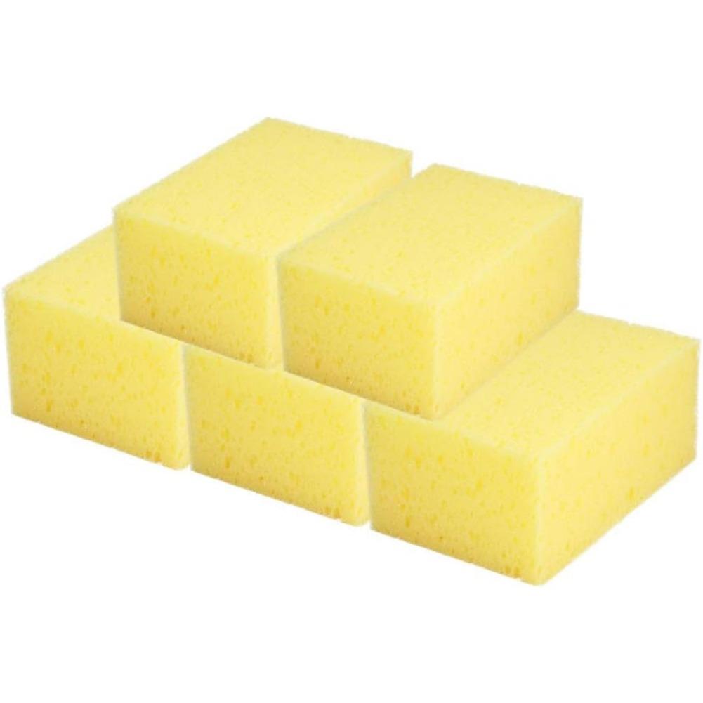 

Подушечки для автомобильной губки, квадратные двусторонние подушечки для швабры, большая губка для автомобиля, грузовика, мотоцикла, мытья велосипеда (Пять) 14.5*10*7cm,5Pcs жёлтый