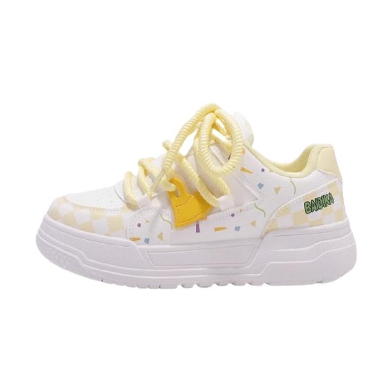 Summer women's shoes platform bread shoes versatile students with skirts breathable mesh niche white shoes sports and leisure shoes