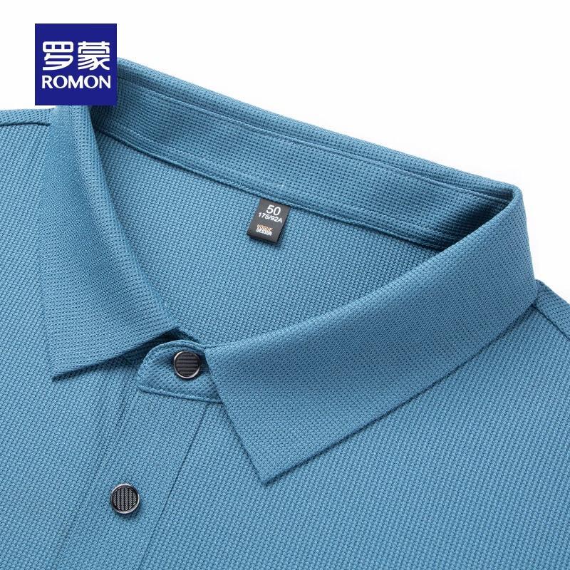 Romon Men's Waffle High-Elastic Ice Silk Short Sleeve T-Shirt