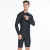 Sharbat One-piece Swimsuit Men's Long-sleeved Sunscreen Quick-drying Breathable Front Zipper Water Sports Nylon
