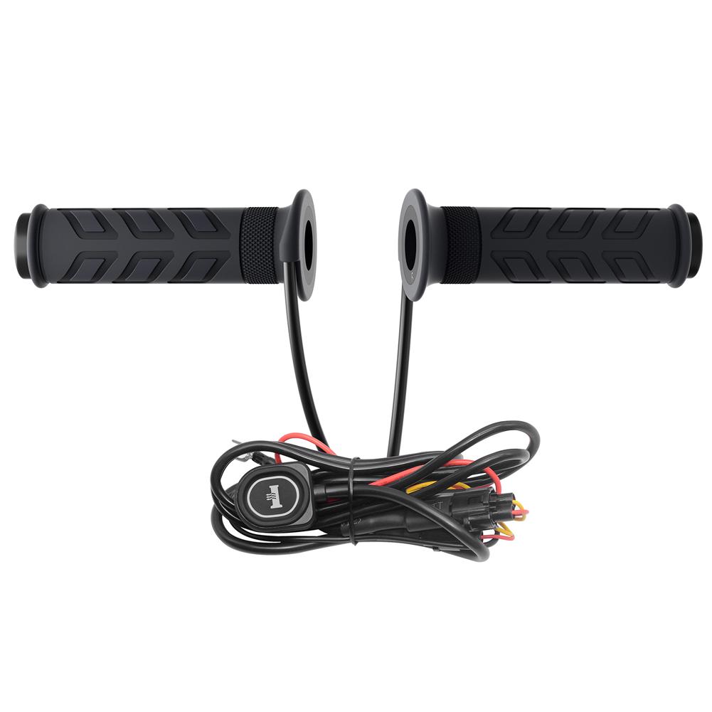 

22 мм рукоятки с подогревом для мотоцикла, рукоятки с подогревом для квадроцикла, 5 передач, 12 В постоянного тока, электрические рукоятки с подогревом и светодиодным индикатором, грелка для рук зимой