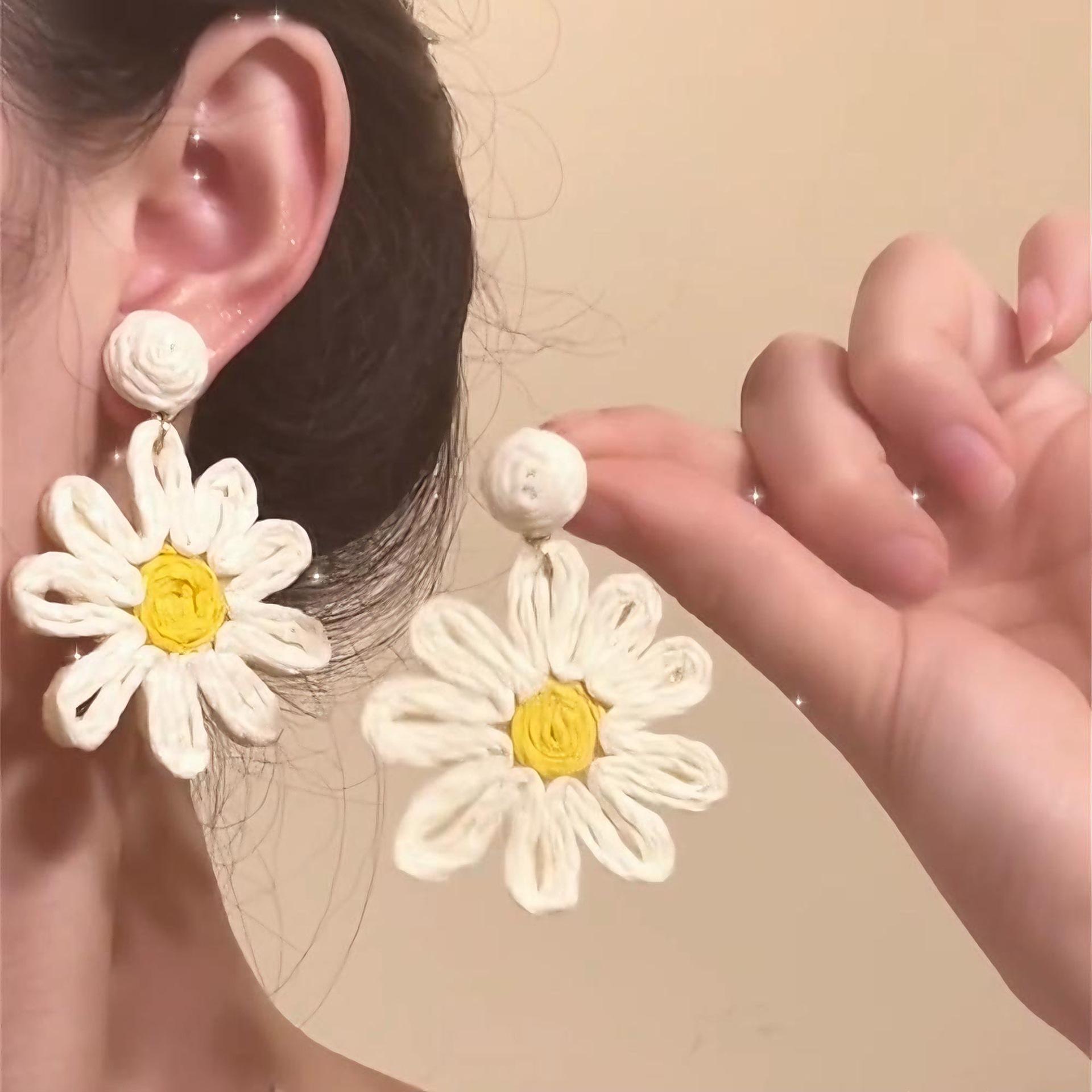 

Серьги-подсолнухи в морском стиле, женские, новые, популярные, серьги в стиле холодный ветер, преувеличенные серьги-цветы, серьги