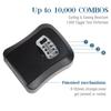 Wall Mounted Portable 4 Digit Waterproof Outdoor Key Hide Combination Password Key Lock Box for Garages Warehouses Houses