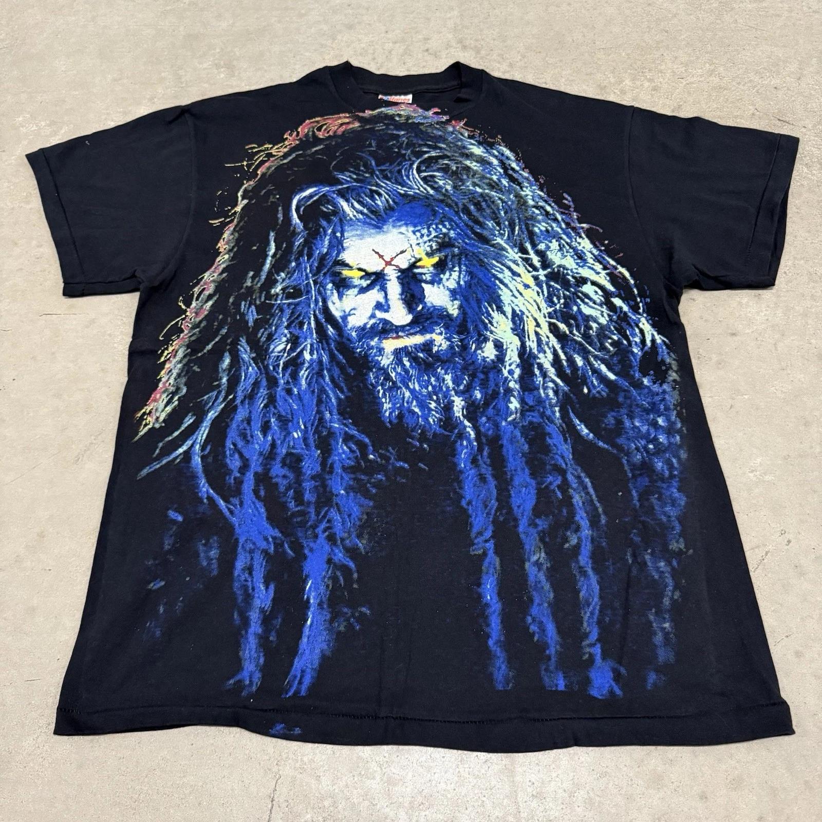 

Vintage Rob Zombie Dragula Metal Band T T-Shirt AOP 100% Hardcore Size XL REPRINT XL