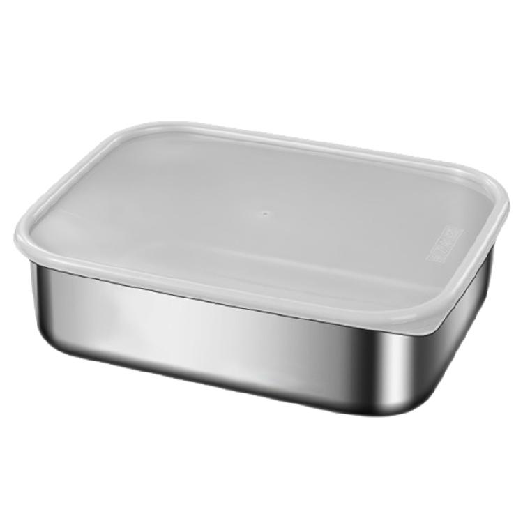 Stainless Steel Food Container with Lid Large Capacity Lunch Storage Box Meal Preparation Case Crisper for Daily Use