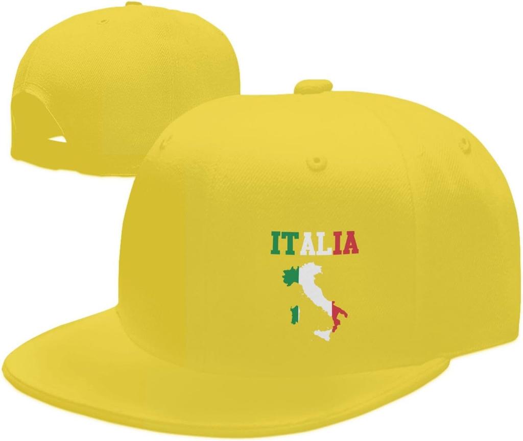 Italia Italy Italian Snapback Hat Hip Hop Style Flat Bill Brim Hats Baseball Cap