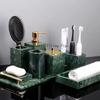 Indian Green Natural Marble Bathroom Accessories Retro Soap Dispenser Soap Dish Toothbrush Holder Tissue Box Bathroom Toiletry