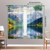 Set Of 2 Fashion Style Natural Landscape Polyester Curtains Suit Curtain Light Blocking Made