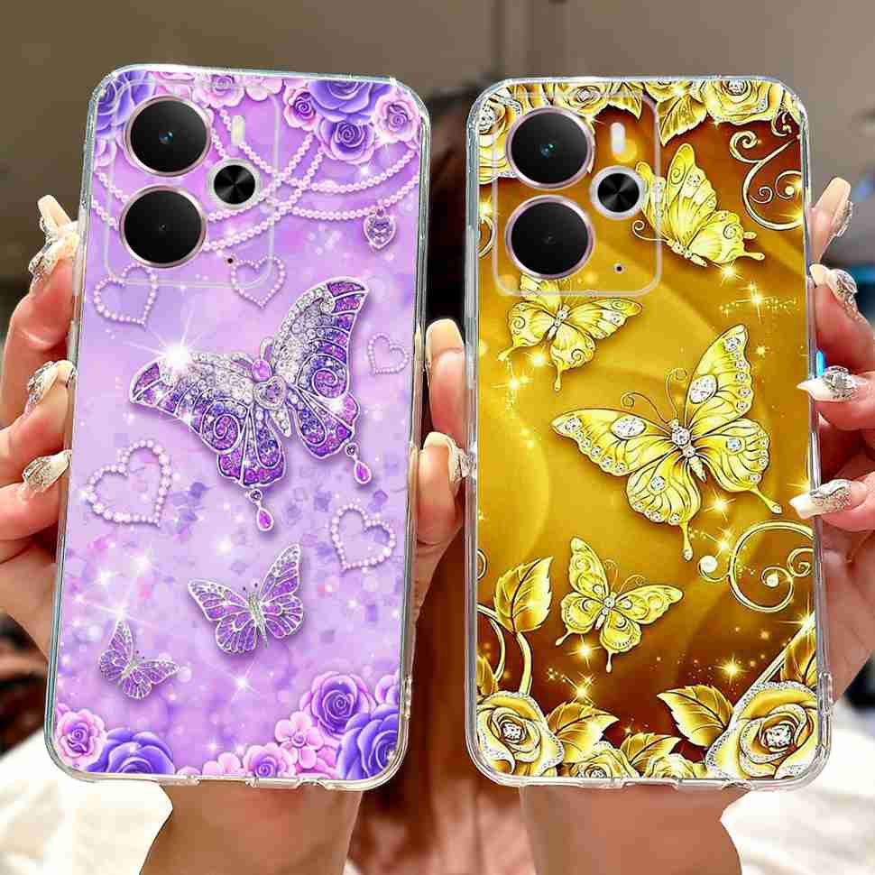 Bumper Clear Case For Realme 14 5G Soft Transparent Cases Silicone Shockproof Cover For Realme 14 14X Pro Realme14Pro Fundas