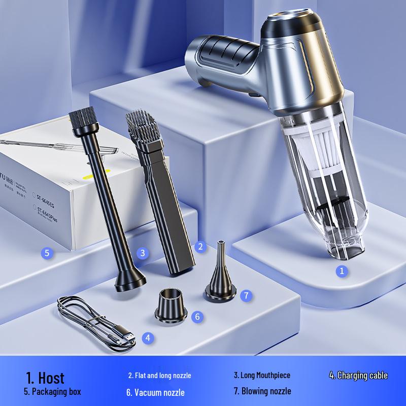 Cordless Handheld Car & Home Vacuum Cleaner: Powerful Portable Dust Blower