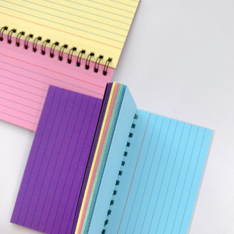 Notizblöcke mit Doppelringbindung 50 Blatt Liniert Taschenjournal Drahtgebundener Schreibblock Kleines Notizbuch für Studenten zum Notizen machen