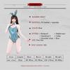 Erotic Original Design Sexy Cute Bunny Girl Cosplay Jumpsuit Anime Laser Patent Leather Bodysuit Girl Halloween Party Uniform
