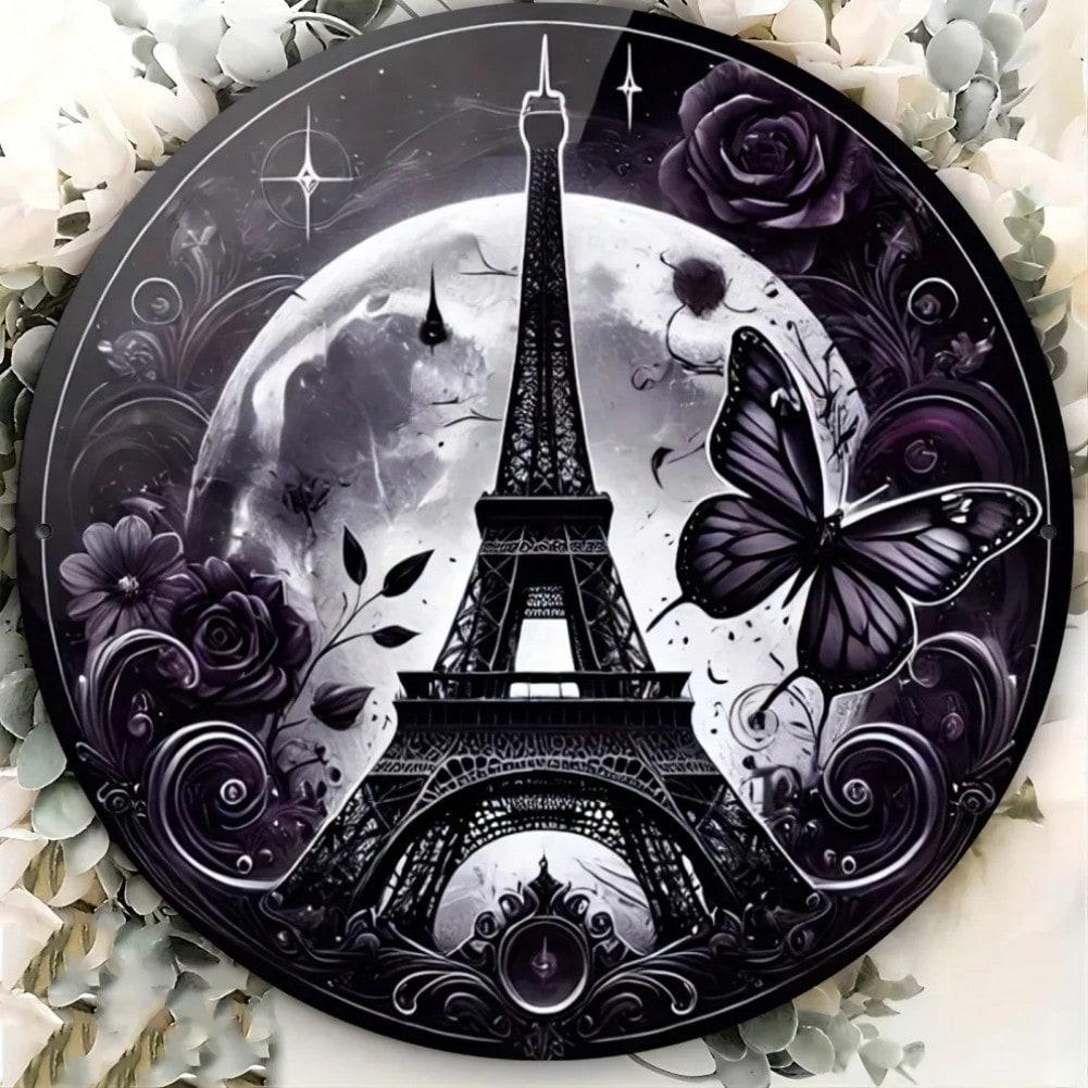 Vintage Metal Tin Sign Eiffel Tower Retro Wall Decor Weatherproof Indoor Outdoor 20x20