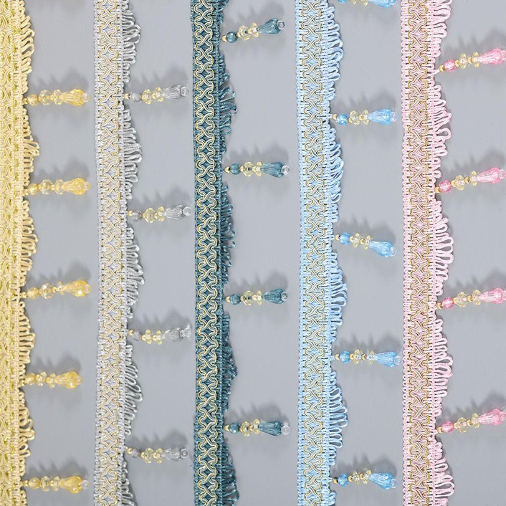 12M Droplet Shape Tassel Lace Trim Woven Texture Lace Trim Ribbon  Home Decoration