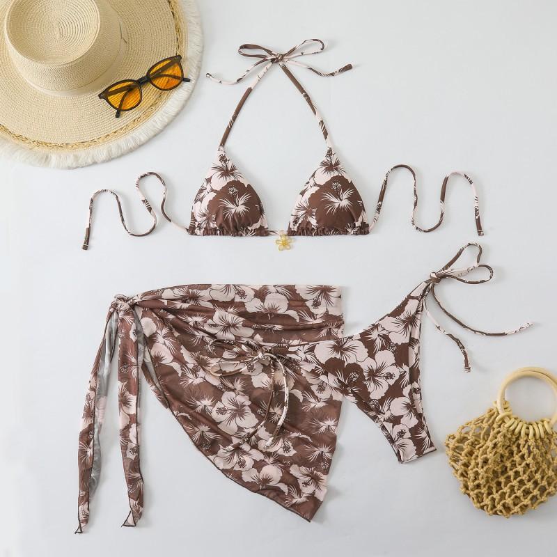 Swimsuit Women Ins Style Sexy Lace Print Bikini