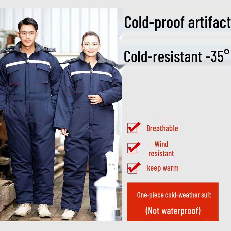 Thickened Winter Hat & Cold-Proof Workwear Jacket for Outdoor Ice Fishing