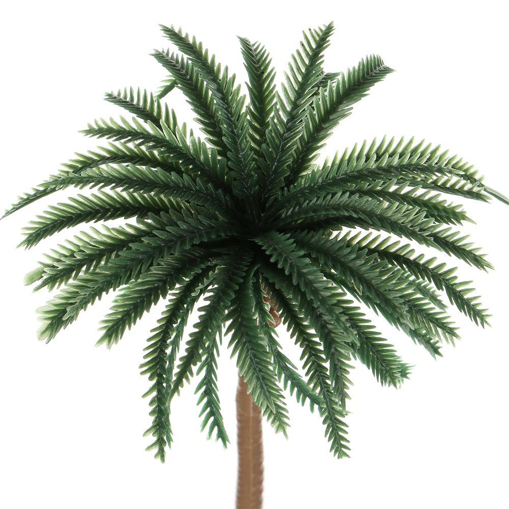 5Pcs Plastic Coconut Palm Tree Miniature Plant Pots Bonsai Craft Micro Landscape DIY Decor  Scenery Model