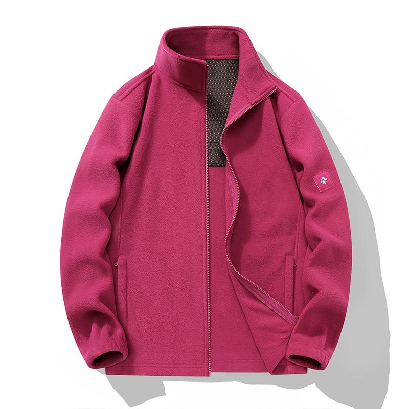 Autumn and Winter Fleece Jacket for Couples, Warm Stand Up Collar Cardigan, Couple Style Fleece Jacket, Graphene Fleece Jacket