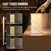 Rotating Foldable Night Light Paper Lantern Portable Atmosphere Light LED Touch Dimmer Bedhead Decoration Gift Table Book Light