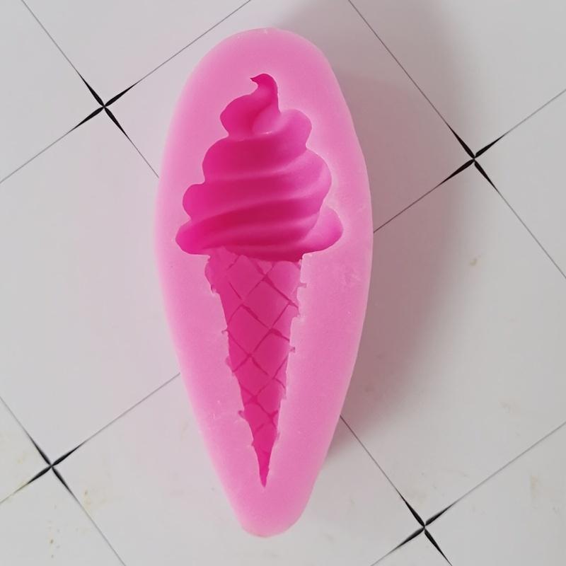 1-Pack Silicone Ice Cream Cone Mold for Baking and Fondant, Uncharged Manual DIY Cake Decorating Tool for Birthday
