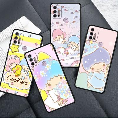 Funda LittleTwinStars Para Motorola G30 G60 Edge 20 G9 G22 G8 Power G31 G500 G50 30 Pro Negra Suave Capas de Teléfono