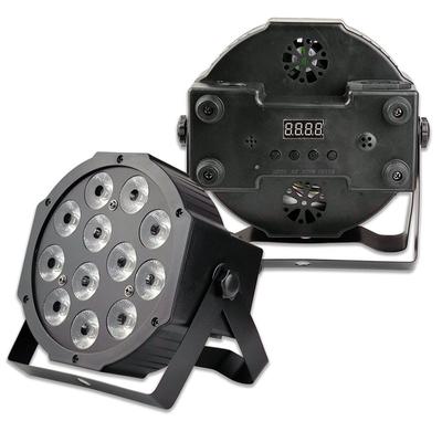 12W LED Par Light RGBW DMX 512 Stage Flat Par Lighting Effect DJ Disco Party Holiday Christmas Bar Wedding Birthday Show Lights
