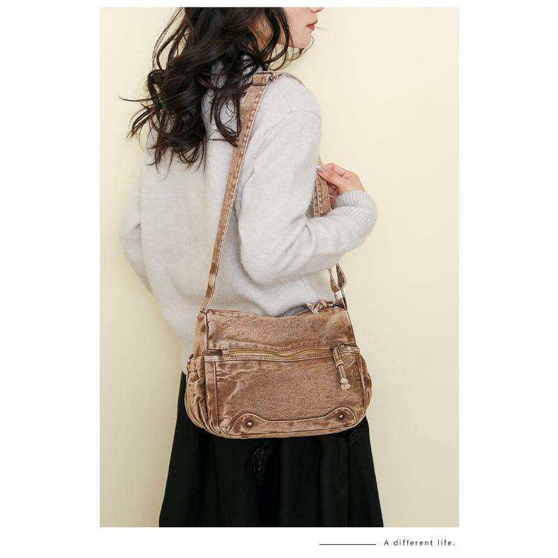 Crossbody Women Large Capacity Bag Multi Compartment Lightweight Multi Pocket Bag