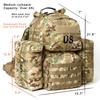 Militär Molle II Rucksack Armee Mittelgroßer Rucksack 50L mit Rahmen Outdoor Klettern Camping [Akmax.cn] Multicam/Grün (Rahmen Multicam)