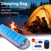 Winter Warm Sleeping Bag with Hood, Insulated Polyester Sleeping Bag for Adults, Includes Eye Mask, Earplugs, and Inflatable Pillow,Camping Essentials