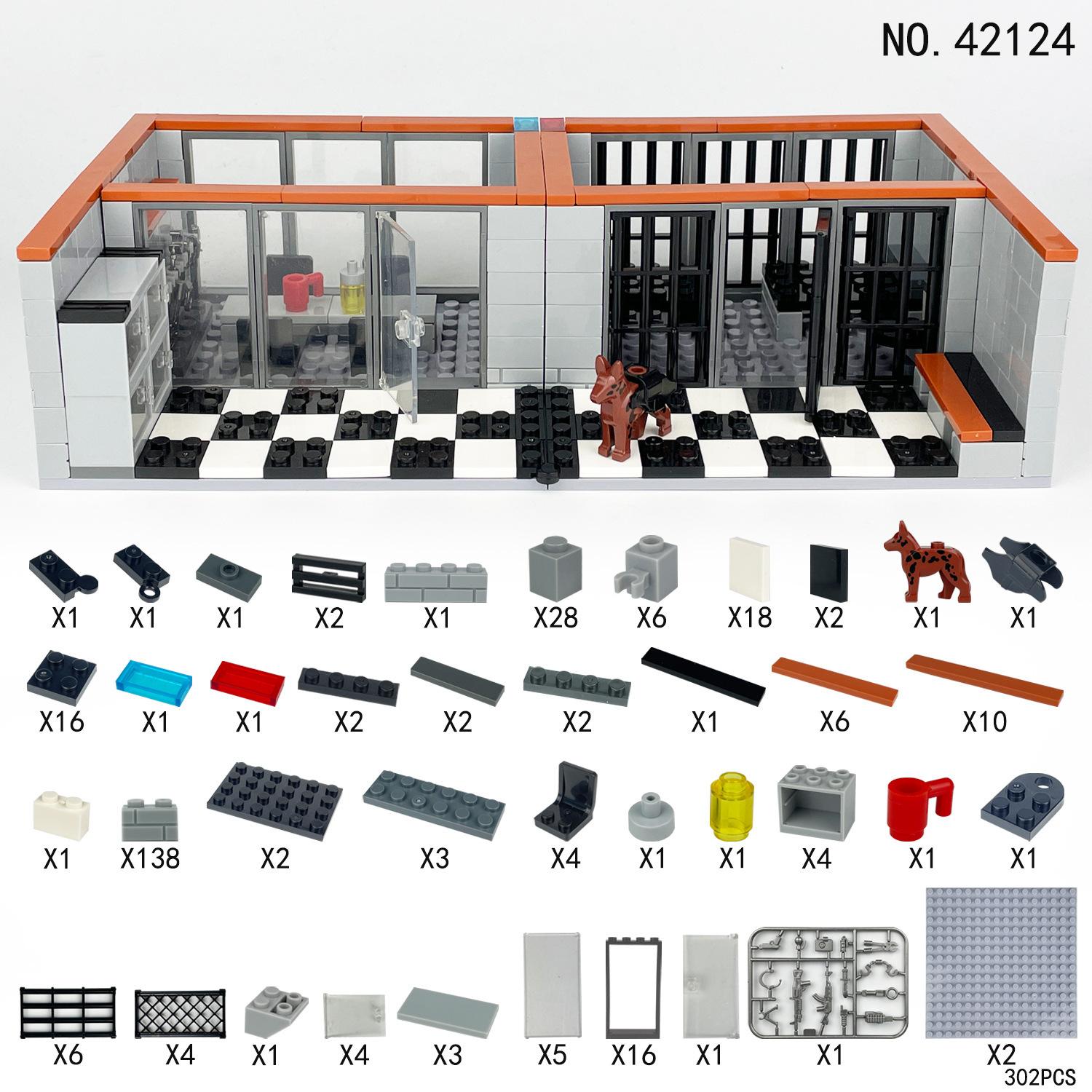 Prison Fengyun 42124 Building Model Small Particle Assembly Children S Building Block Toy Baseplate