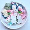 10Pcs New Cute Mini Mixed Cartoon Animals Flat Back Resin Cabochons Scrapbooking DIY Jewelry Craft Decoration Accessorie