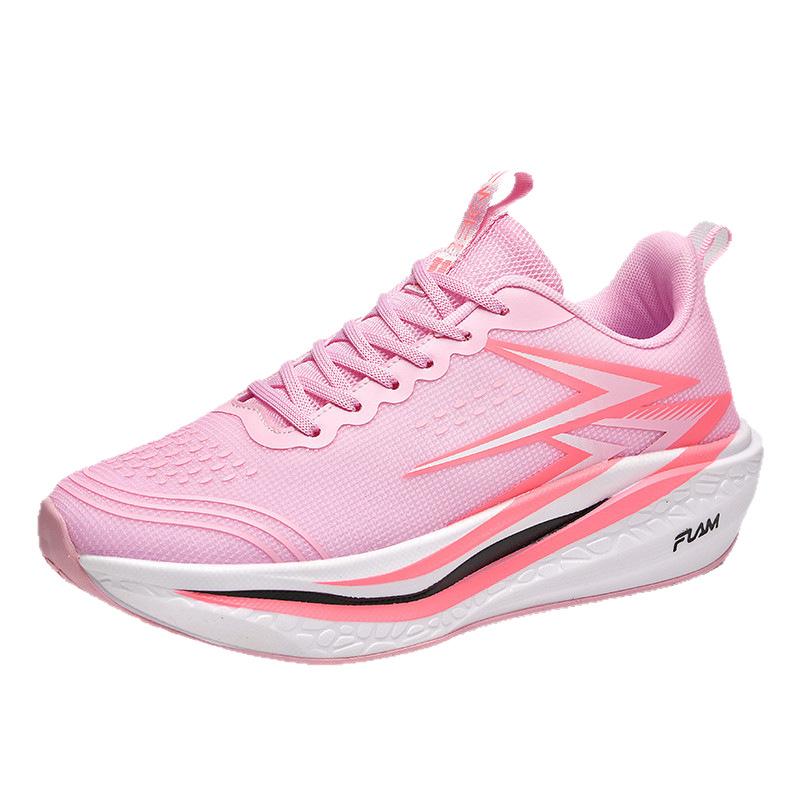 Running shoes large size flying carbon board marathon full palm carbon board racing side training sneakers