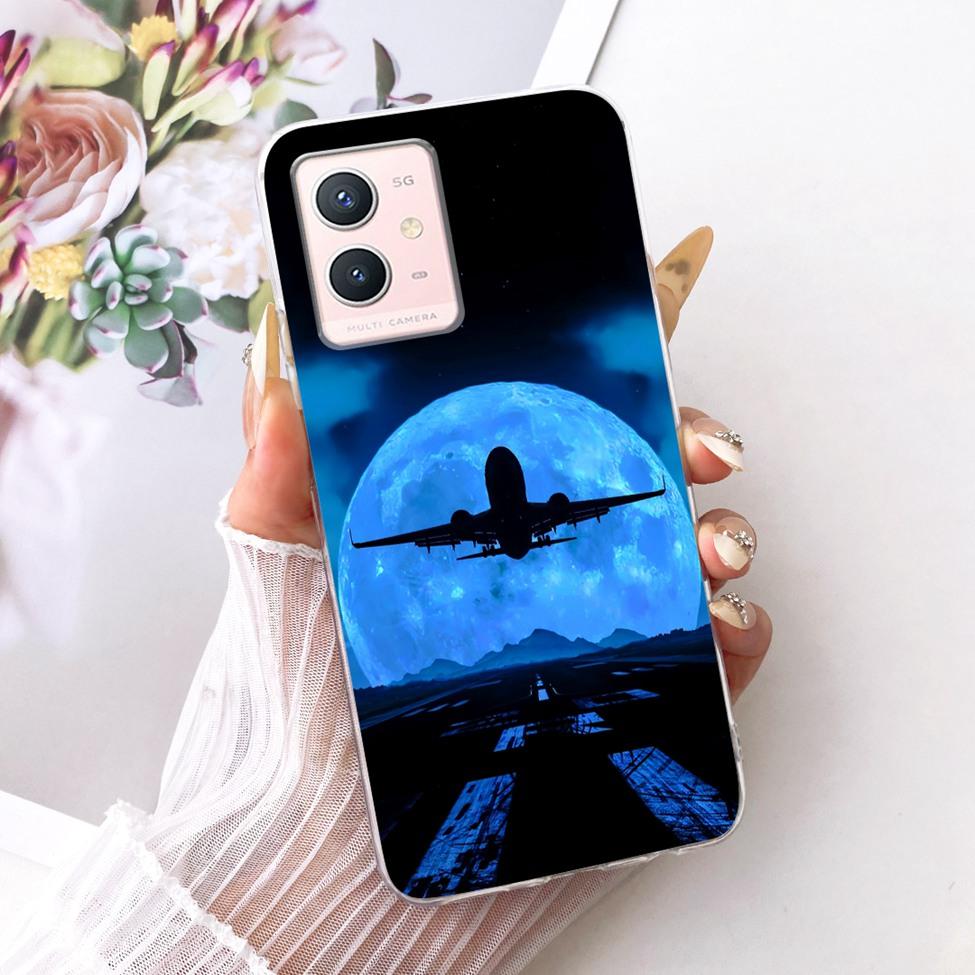 For Vivo Y33s 5G Clear Case Aesthetic Luxury Cute Cat Fashion Butterfly Funny Painted Casing For Vivo V2166A