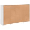 Sideboards with LED Lights 3 pcs White Wood Based Material