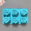 6-Cavity Christmas House Shaped Soap Candle Silicone Mold For Handmade Diy Wax Molds For Aromatherapy Soap