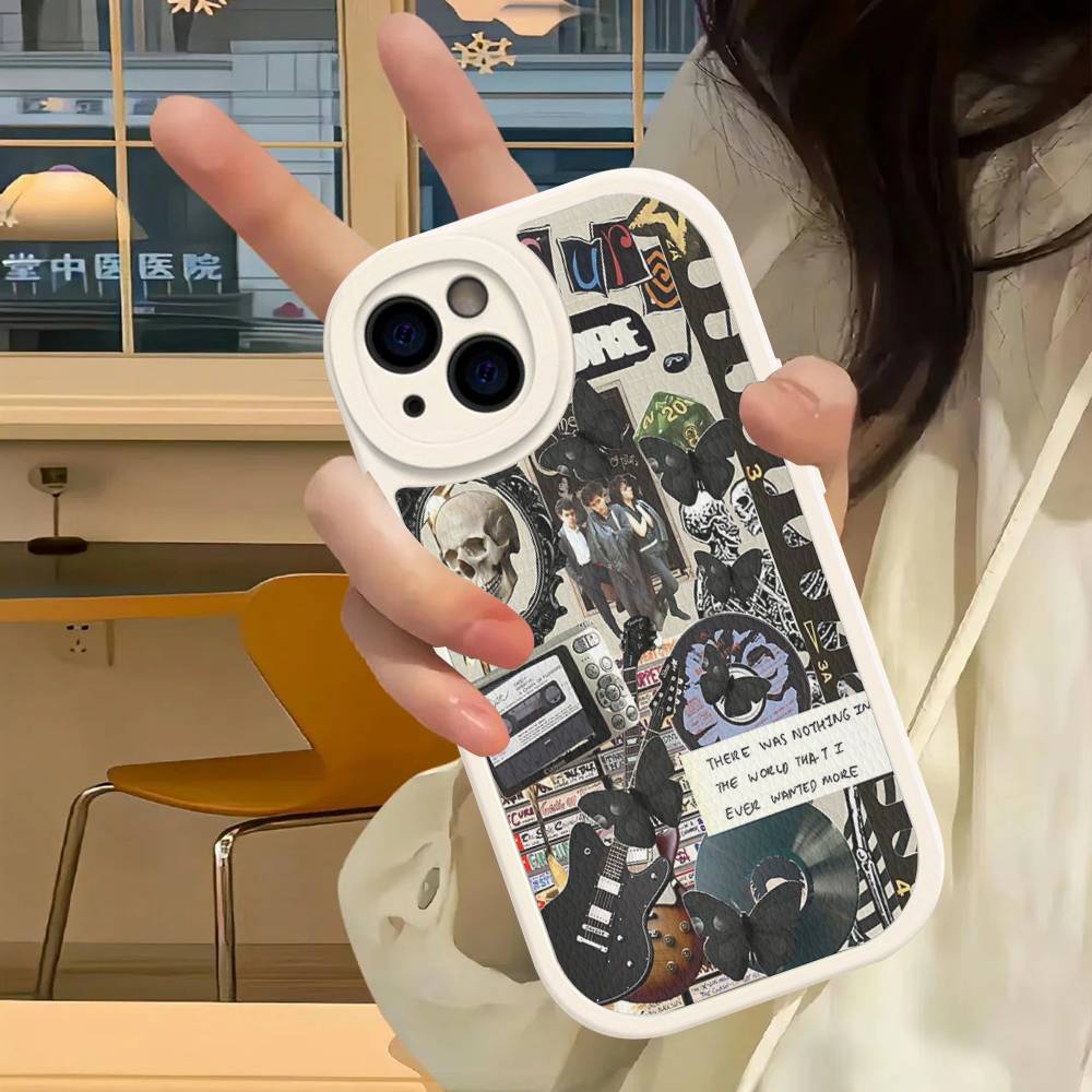 Rock Band THE C-CURE Music Phone Case For IPhone 16 15 14 13 12 11 Pro Max Plus Soft Leather Cover