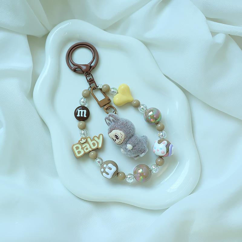 Cartoon Rabbit Keychain Pendant Cute Little Dinosaur Silicone Cute Bag Pendant Accessories Girlfriend Couple Gift