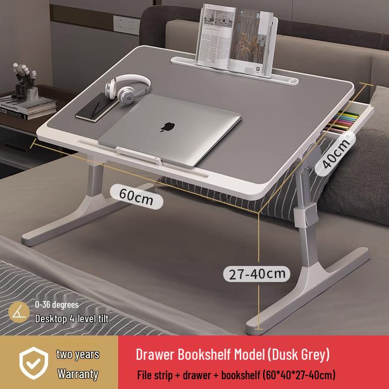Adjustable Bedside Table: Folding Computer Desk for Student Dorms, Bedrooms, or Home Study
