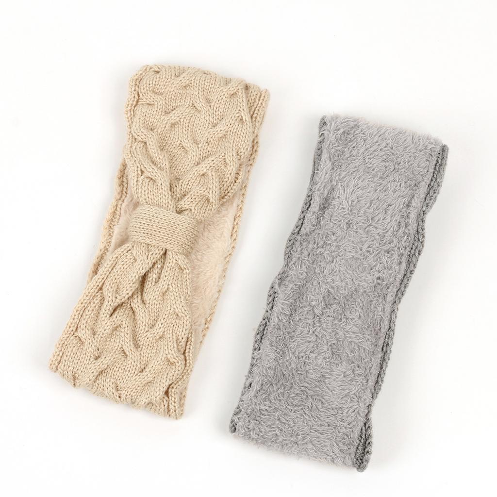 Stylish Knitted Headbands For Women And Girls Soft Fleece Bows Hair Bands Knitted Headband Winter Ear Protection