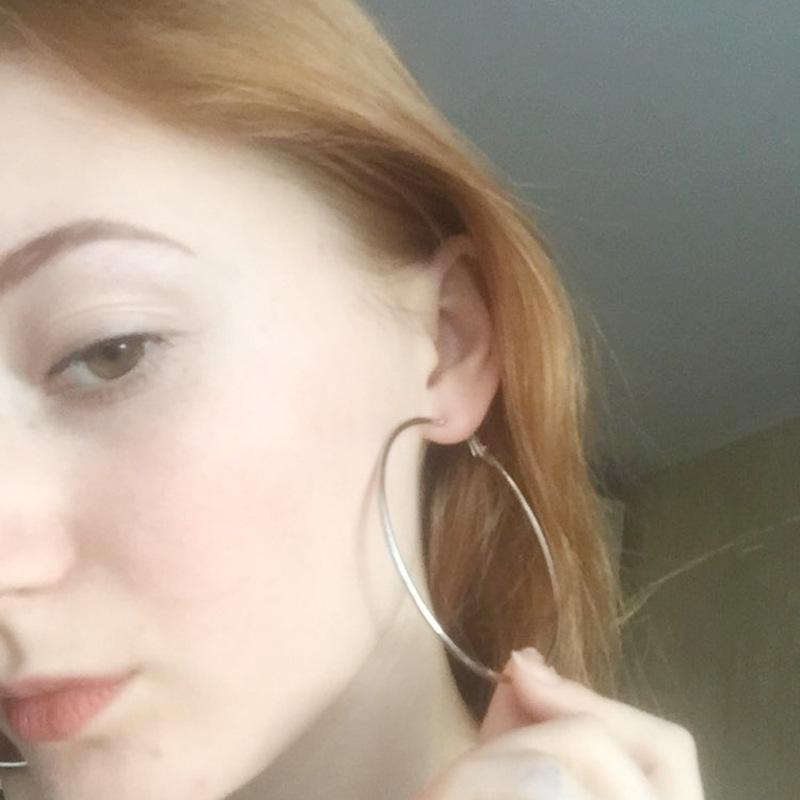 Minimalist, Individualistic, Exaggerated Large Circle Earrings, Women'S Fashionable Large Circle Earrings With Temperament