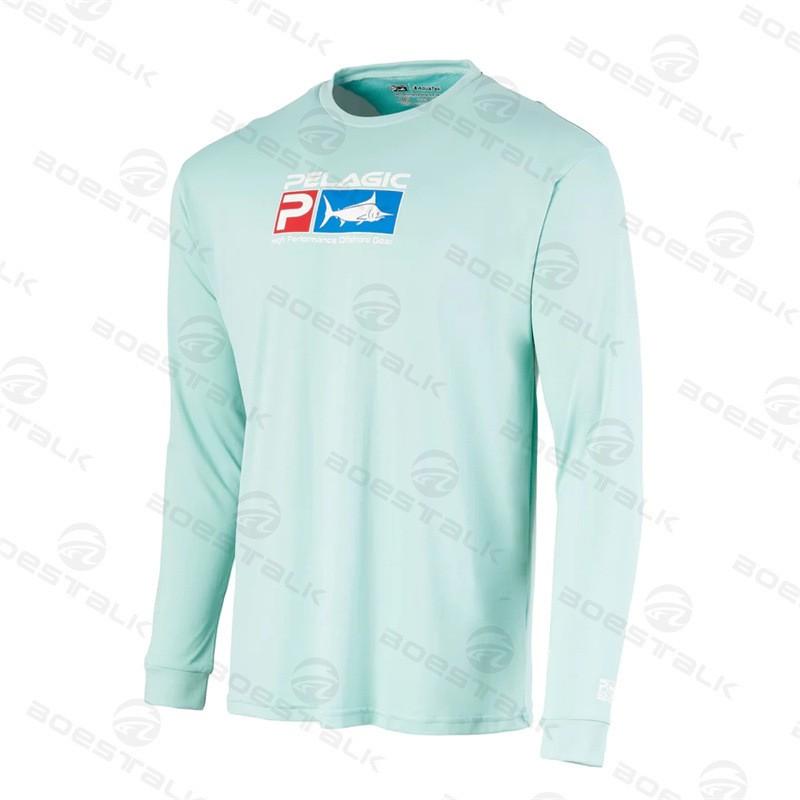 PELAGIC Mens Long Sleeve Fishing Shirt UPF 50 Sun Protection Quick Dry Breathable Apparel