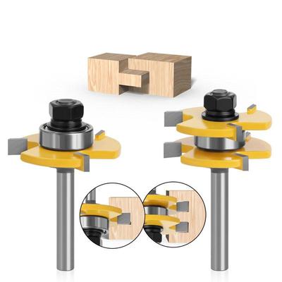 Milling Cutter For Wood Tongue & Groove Joint Assemble Router Bits T-Slot Milling Cutter for Wood Woodwork Cutting Tools