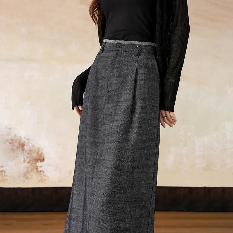 De Mana Elegant Petite Commuter Mid-Length Straight Skirt