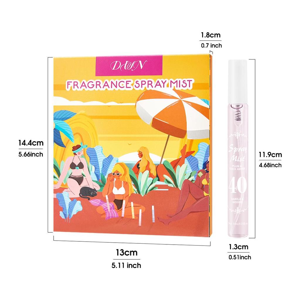 Digital Brazil 10ml Alcohol-Free Coconut Fragrance Mist Set - Long-Lasting, Light & Elegant Scent for Women