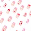 Tragbarer Nagelsticker rot pink Französisch Liebe tragbares Nagelstück Fertiges Nagelpflaster Fertiges Nagelstück Tragbares Nagelstück