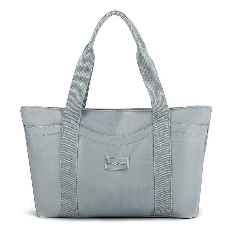 Women's Nylon Bag Large Capacity Tote Bag Multi-Pocket Lightweight Water-Repellent Handbag
