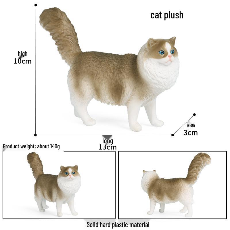 Cat Model Toy Car Decoration: Includes Chinese Rural, Persian, White, and Black Cats