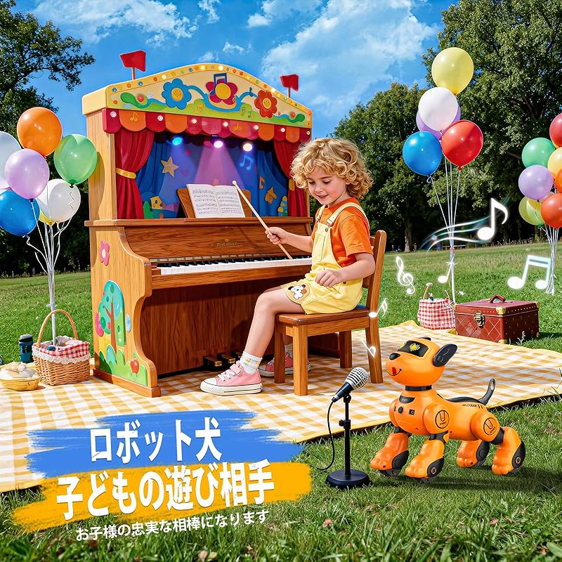 HBUDS Robot Dog Toy, Multifunctional Robot Pet with Following Functions, Voice Commands, and Touch Sensors, Popular Kids' Educational Toy with