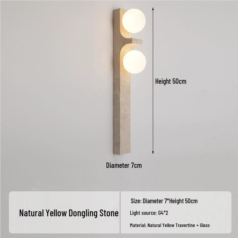 Wabi-Sabi Mid-Century Creme Wandlampe für Schlafzimmer oder Wohnzimmer